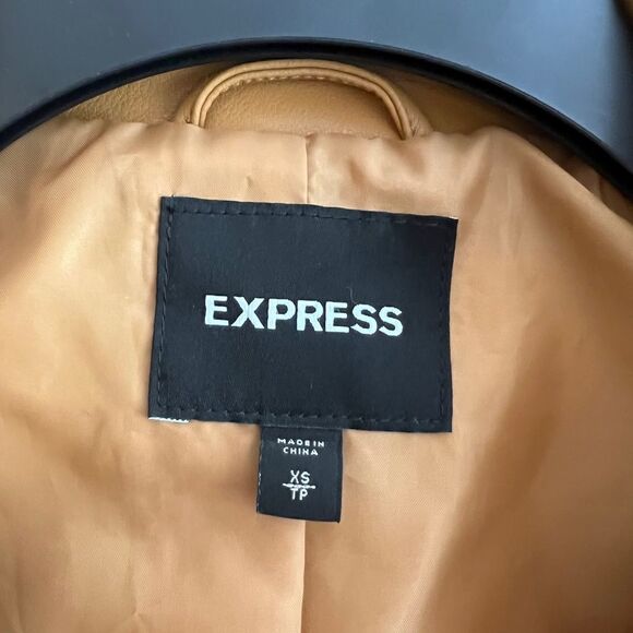 Express Cropped Faux Leather Moto Jacket - Picture 2 of 7